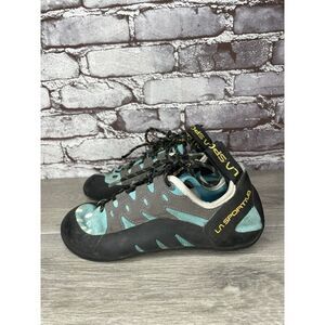 La Sportiva Tarantulace Rock Climbing Blue Gray Lace Up Shoes Men’s 39EU/6.5M US